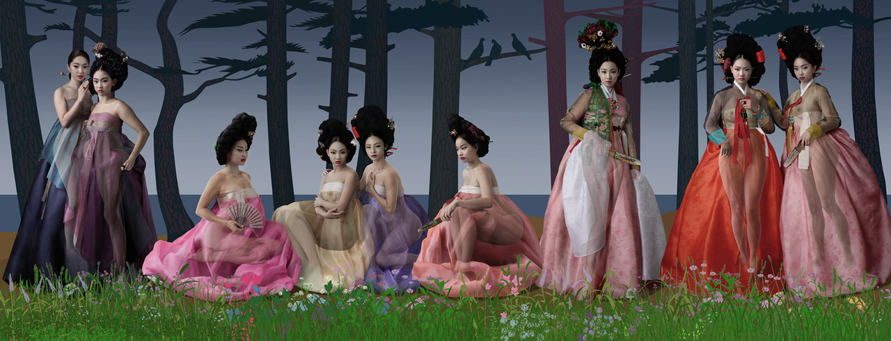 women of the Joseon Dynasty Nude Series,#31,2019,78x202cm,88x213cm