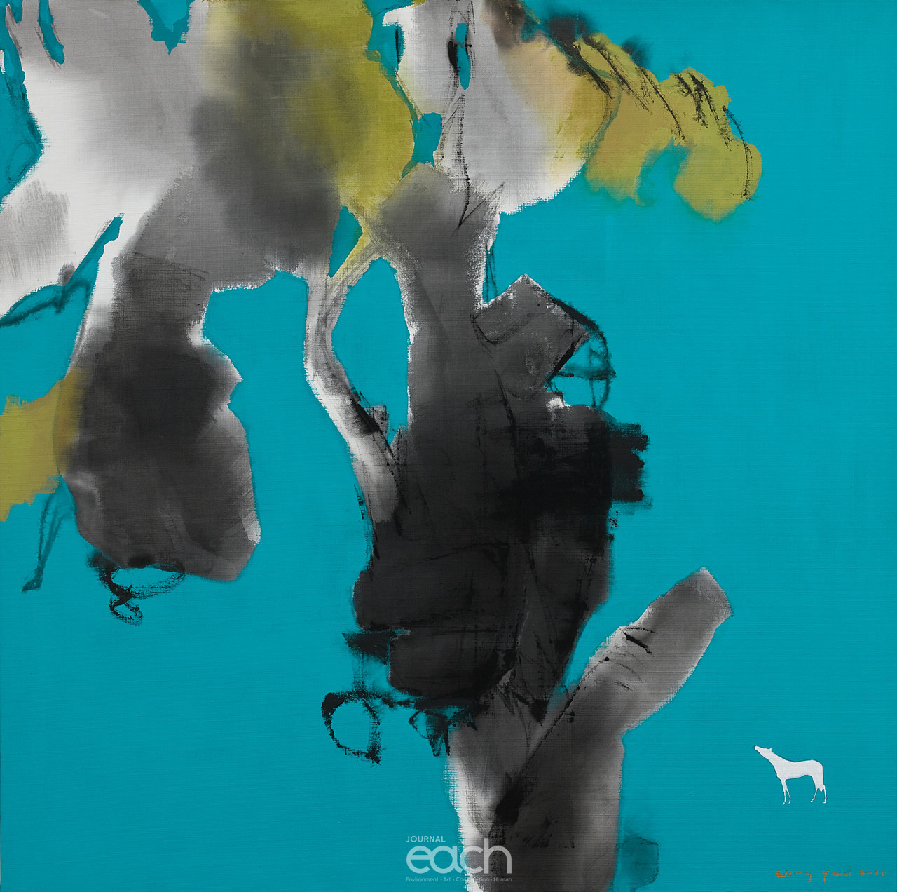 3. Utopia-A Meditation 72.5x60.5cm Ink-Stick and Acrylic on Canvas. 2010,1200만원