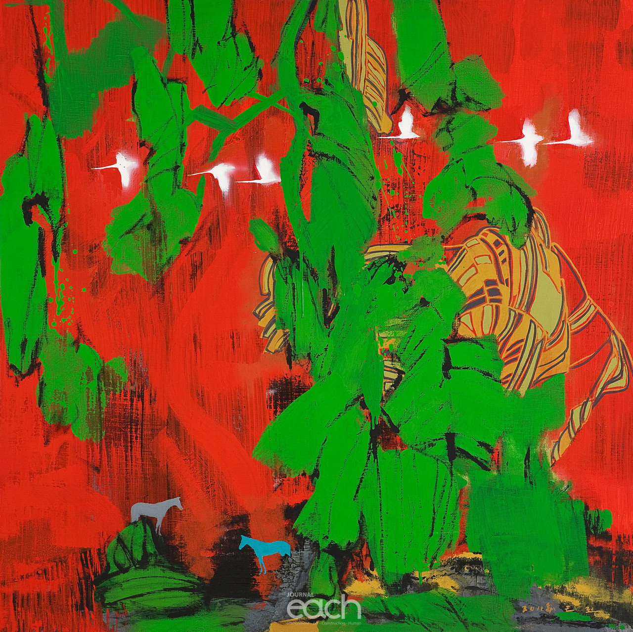 3. Utopia-A Meditation 72.5x60.5cm Ink-Stick and Acrylic on Canvas. 2010,1200만원