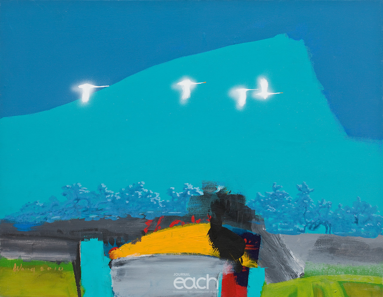 35 Utopia-A companion-Ink-Stick and Acrylic on Canvas 72x50cm 2012. 900만원