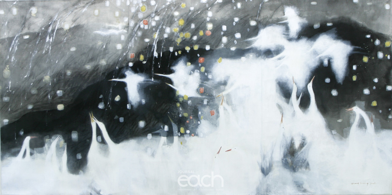 96 Utopia-A companion-Ink-Stick and Acrylic on Canvas411x200cm 2006. 4200만원