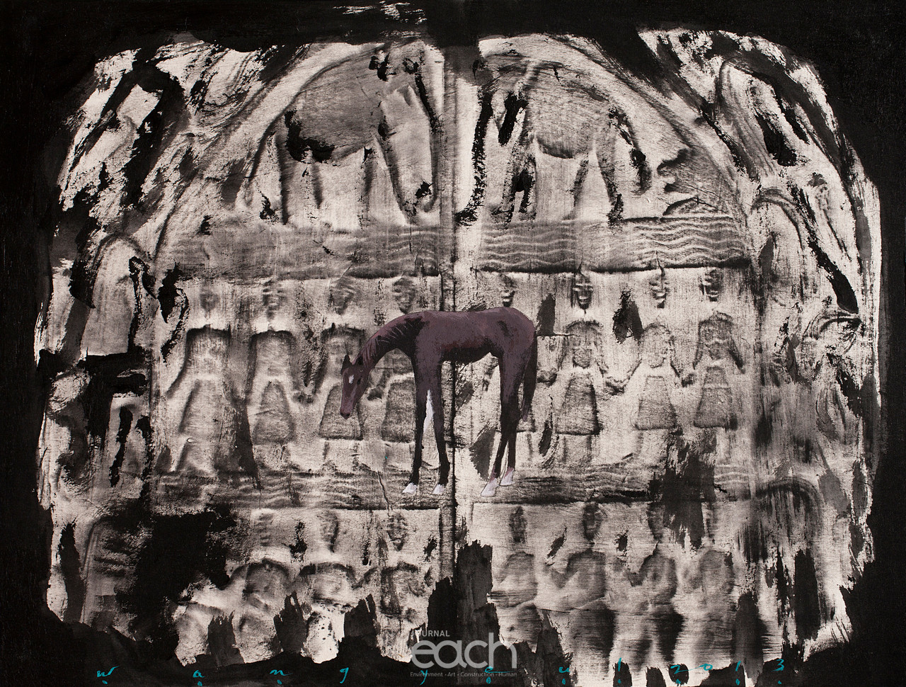 12 Festivities-A Meditation_62cm x 47cm_Ink-stick and Acrylic on Korean paper 2013. 800만원