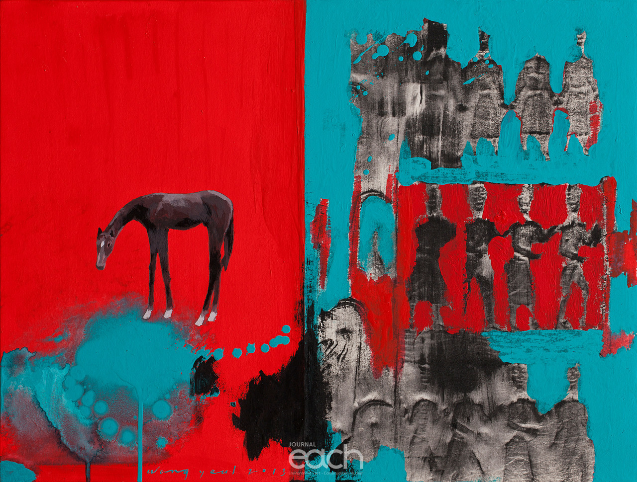 62 Festivities-A Meditation_62cm x 47cm_Ink-stick and Acrylic on Korean paper 2013. 1000만원