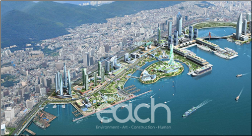 부산 북항 재개발사업 조감도