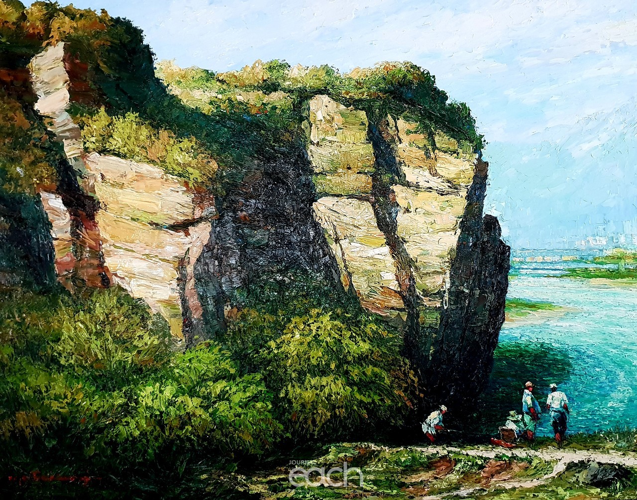 포인트 Oil on Canvas of Knife145.5x112cm 2018