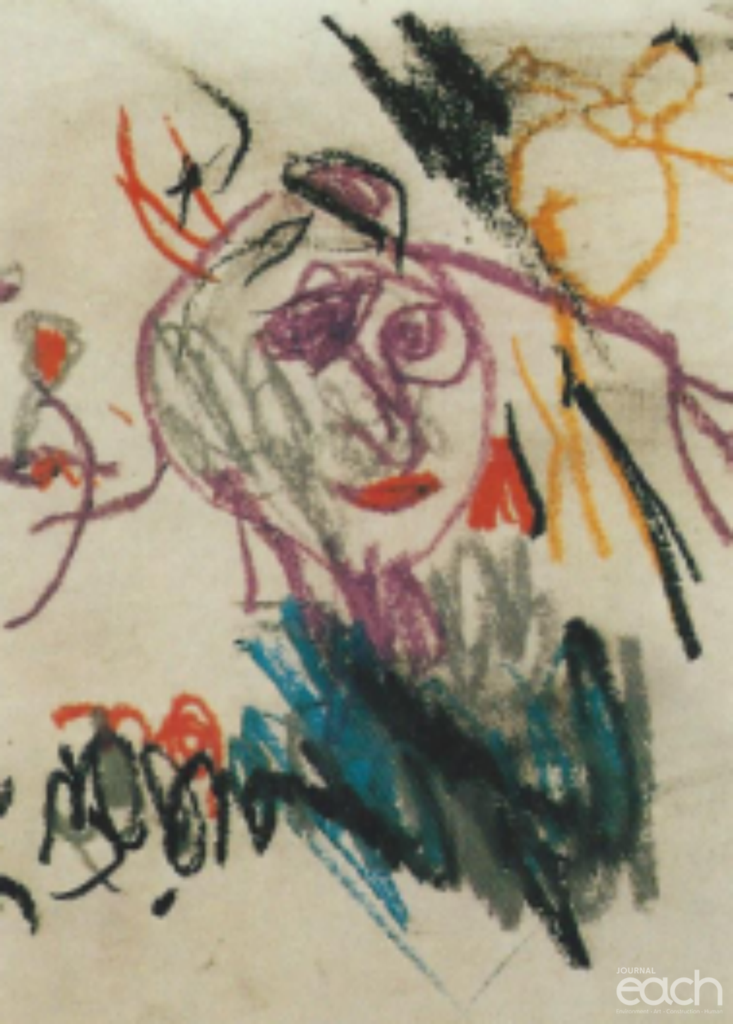 [그림1]사람그림으로 자기주장이 강하고 장난이 심하며 부모에 대한 반발심리를 나타낸다.