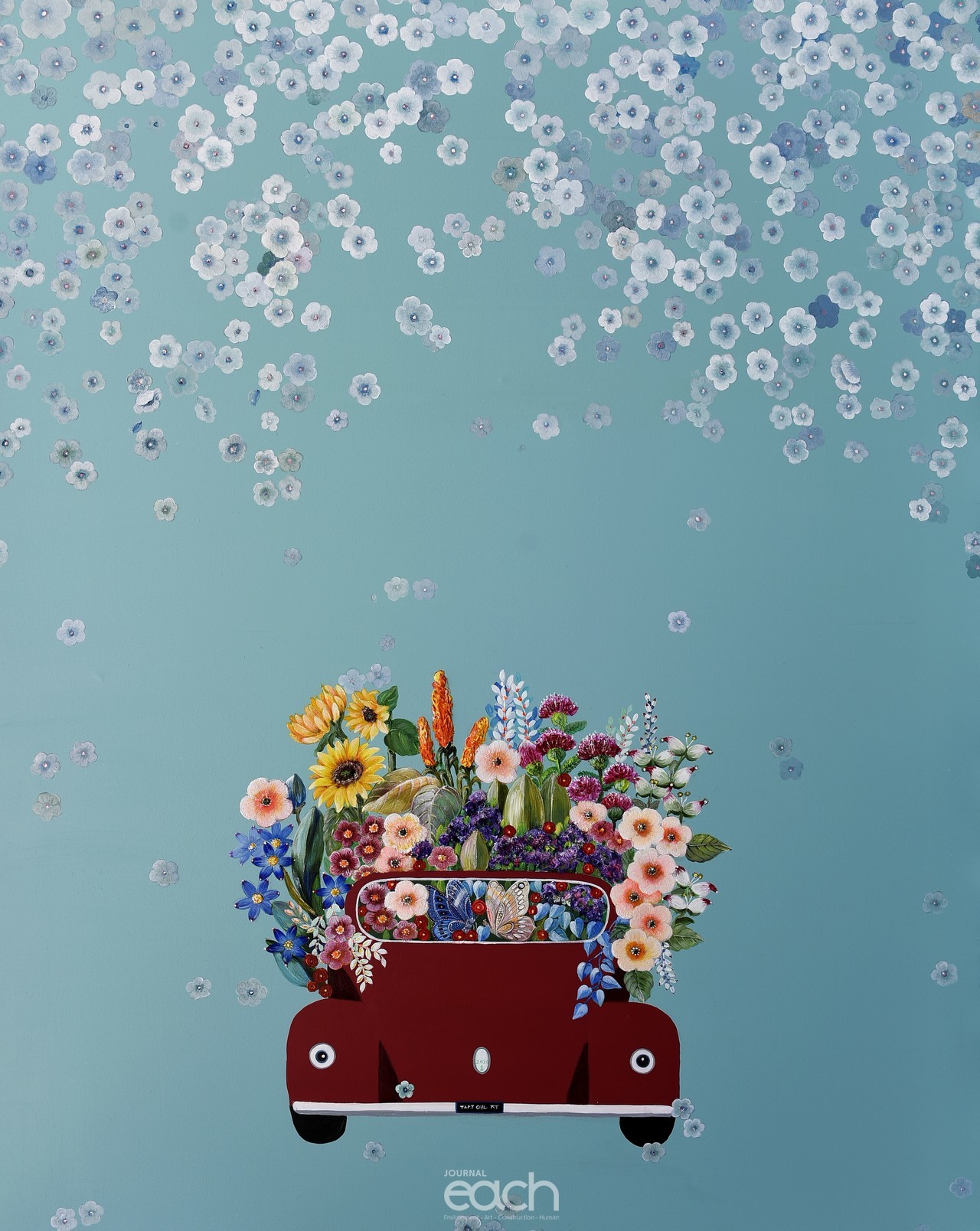 꽃마중가요 162.2x130.3 acrylic on canvas 2020. 2000만원