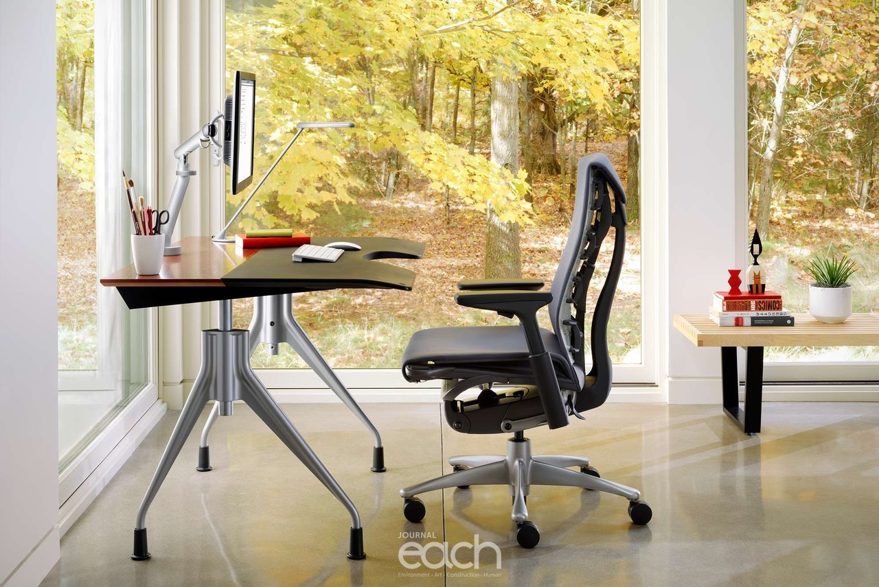 허먼 밀러 홈 오피스를 위한 가구 코디네이션