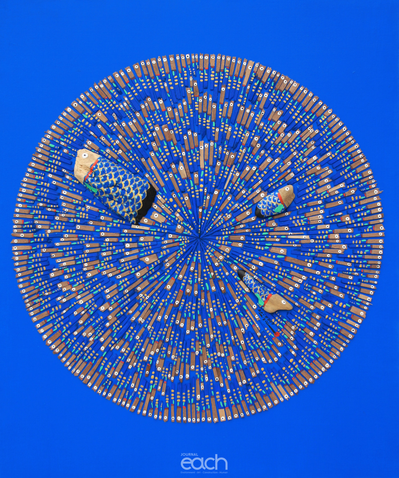 20-F007-가로60,2~세로72,2cm-장지에 호두나무 조각,아크릴-2020년작