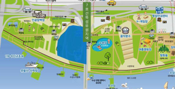 이미지제공 - 서울시 (뚝섬 출입통제 지역 : 자벌레 주변 광장 - 청담대교 하부 포함)