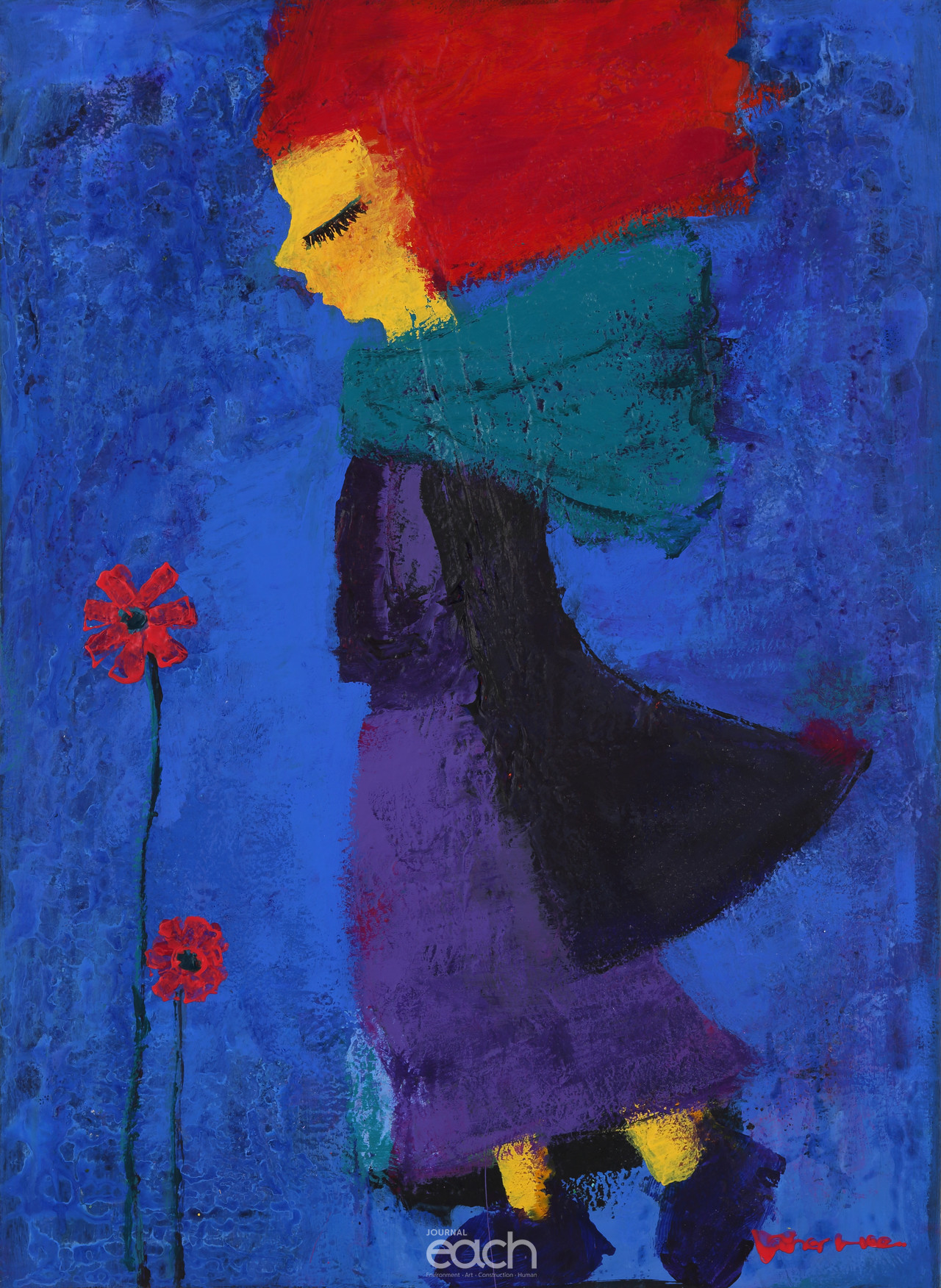 7.그녀-가을놀이 72.7+53.0    mixed  media..2019