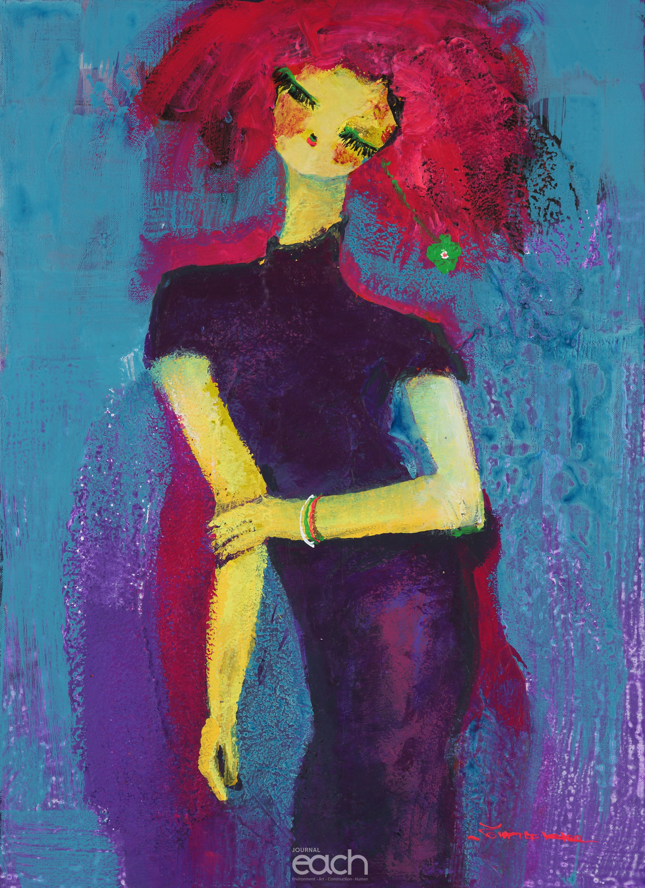 8.그녀-빨강머리앤  72.7+53.0   mixed media  2018