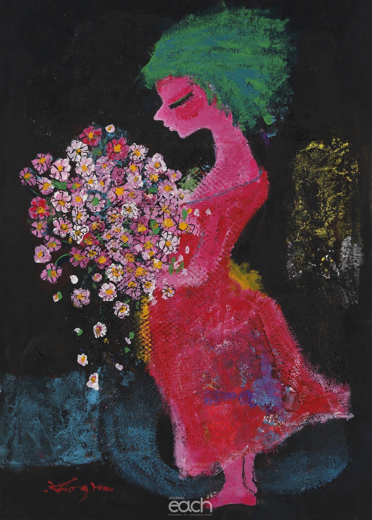 13..그녀-기다림 90.9+65.1      mixed media. .2019