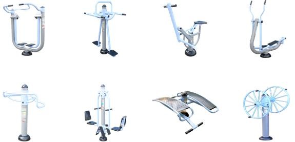 야외용 운동기구의 종류 및 형태 일부 예시 (이미지 제공 : 산업통상자원부)