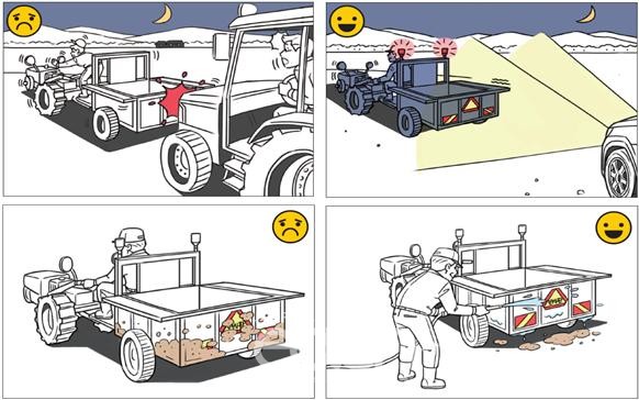 그림으로 보는 농업기계 안전사용(농촌진흥청)( 자료제공 : 행정안전부)