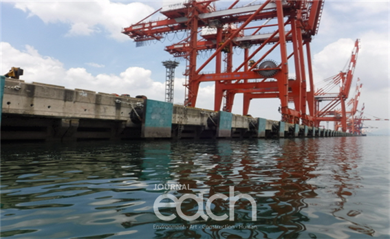 광양항 잔교식 부두 전경