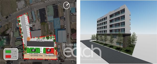증평 방치건축물 정비사업(개발모델 및 개발후 조감도)(자료제공 : 국토교통부)