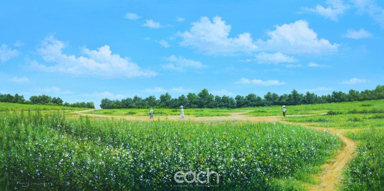 시선이 머무는 곳에 162.×75.0 oil on panel