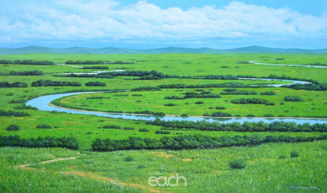 시선이 머무는 곳에 193.9×97.0 oil on panel