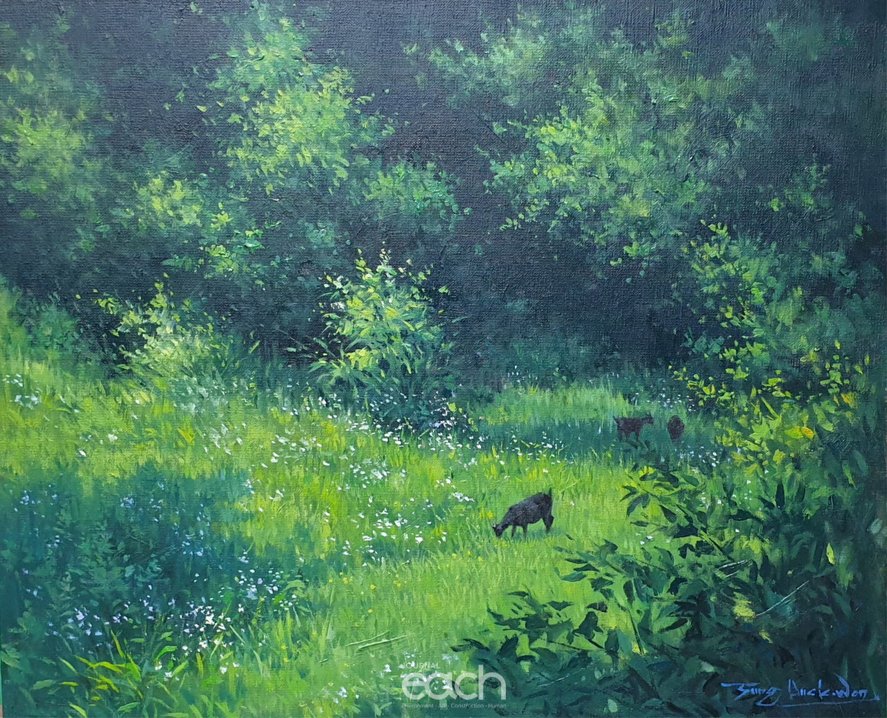 시선이 머무는 곳에  45.5×38.0 oil on canvas