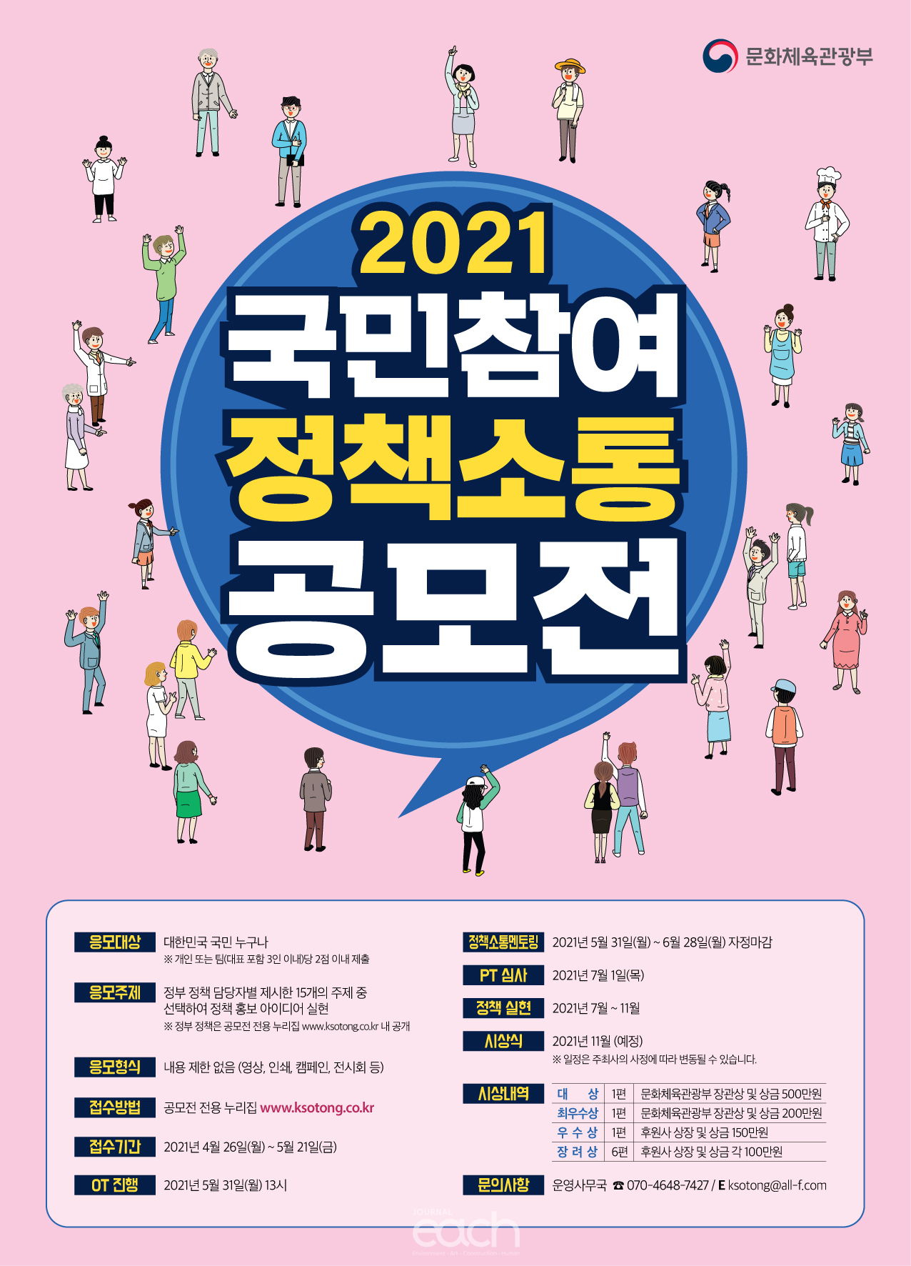 2021 국민참여 정책소통 공모전 포스터(자료제공 : 문화체육관광부)