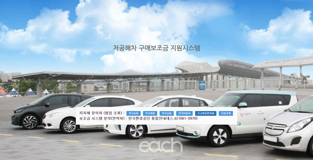 저공해차 구매보조금 지원시스템(자료제공 : 서울특별시)