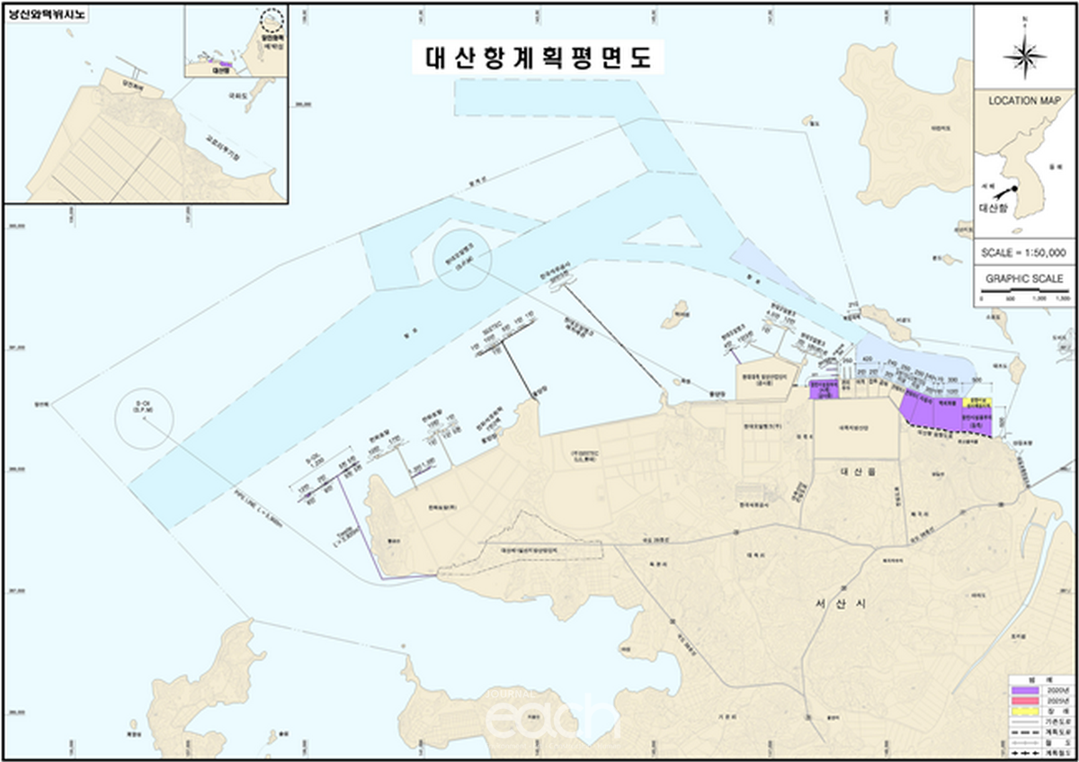 (그림 3) 대산항 계획평면도
