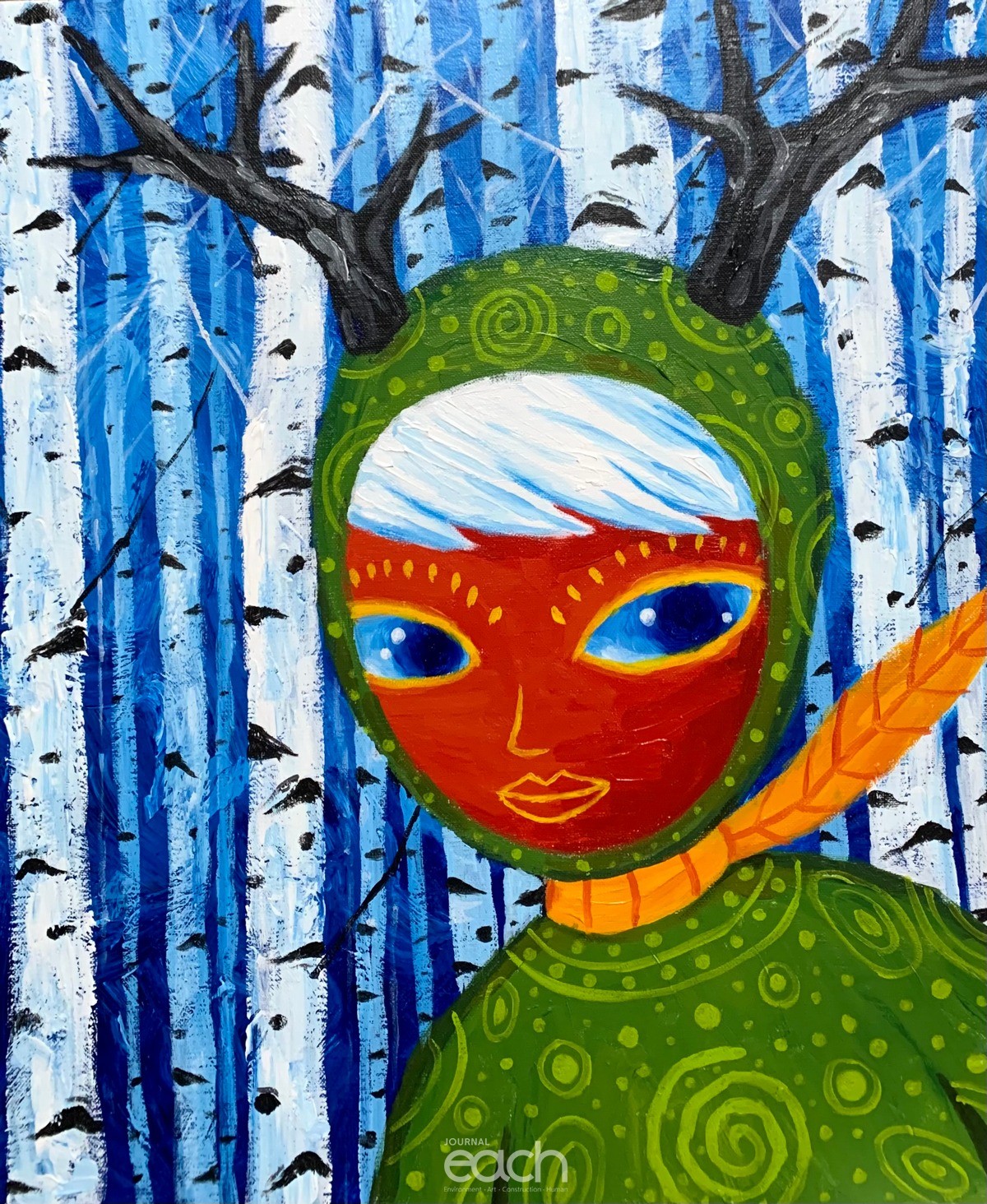 붉은 정령-10호(45x53cm)2021