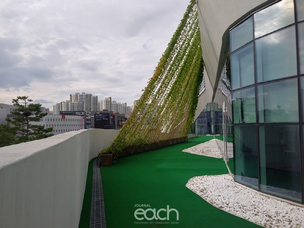 하남 미사도서관 그린커튼 (자료제공 : 경기도)