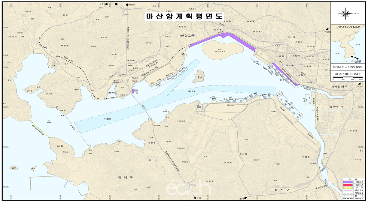 〈그림 1〉 마산항 계획 평면도