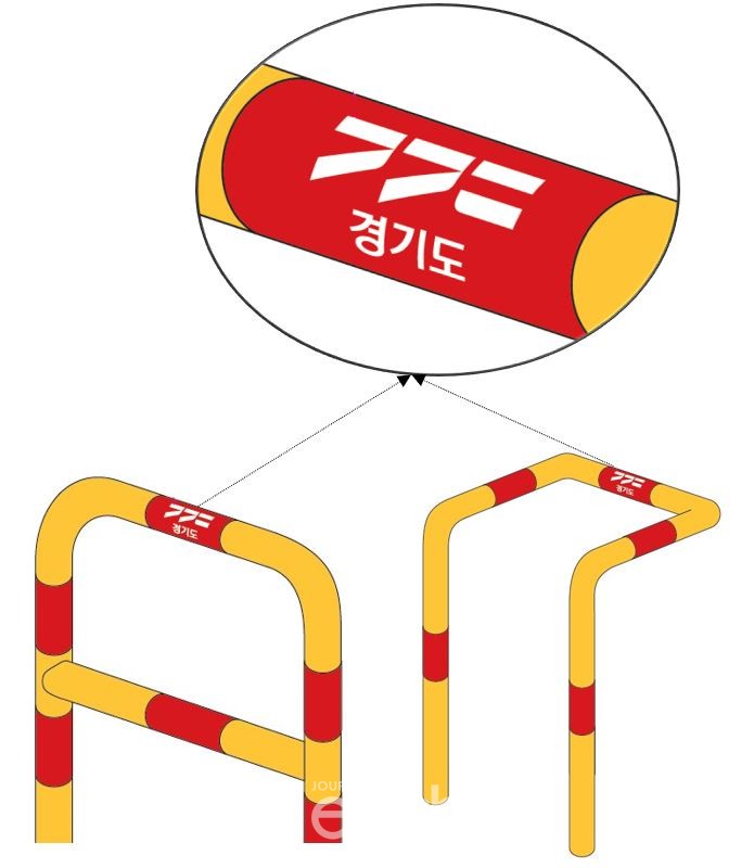 경기도 BI반영한 소화전 보호대 디자인(자료제공 : 경기도)