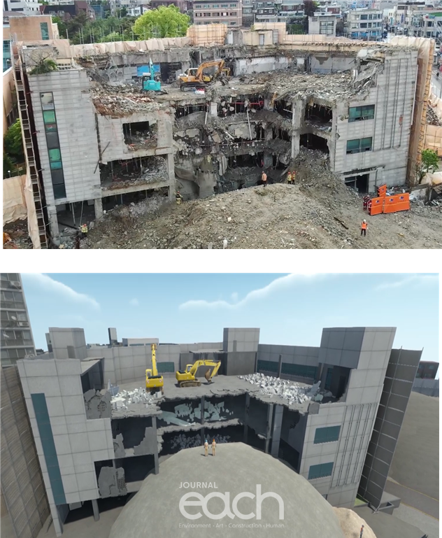 실제 재난발생 대상 시뮬레이션 제작 영상 캡쳐 (자료제공 : 서울특별시)