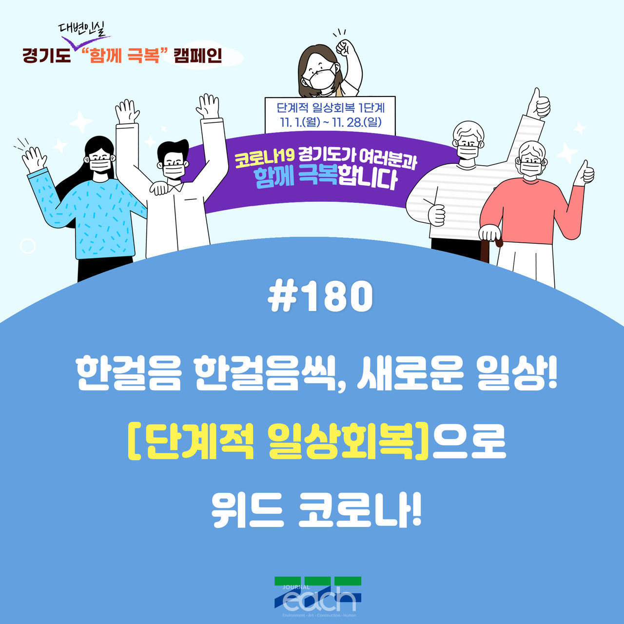 경기도 코로나 함께 극복 캠패인 포스터 (자료제공 : 경기도)