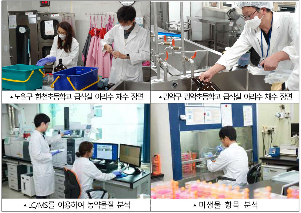 정밀수질검사 사진 (자료제공 : 서울특별시)