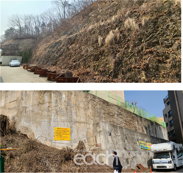 경기도 내 붕괴 위험이 큰 급경사지 (자료제공 : 경기도)