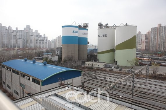 철거를 앞둔 사일로와 광운대역 주변 전경 (자료제공 : 노원구)