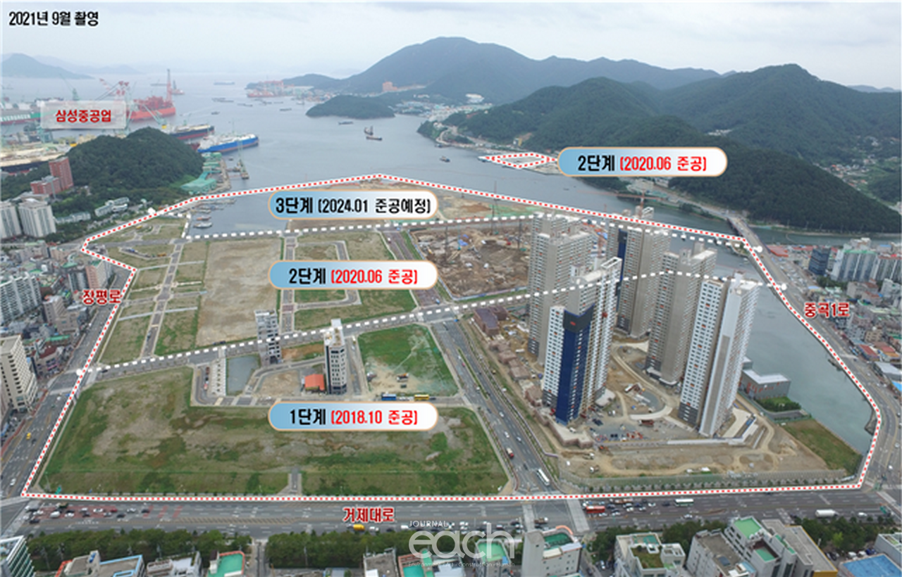 고현항 항만 재개발 전경