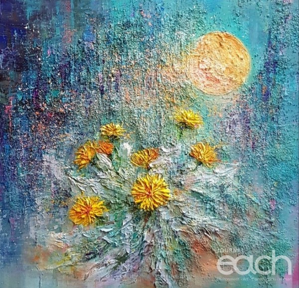 그리움은 꽃이 되어37.9×45.5 Oil on canvas