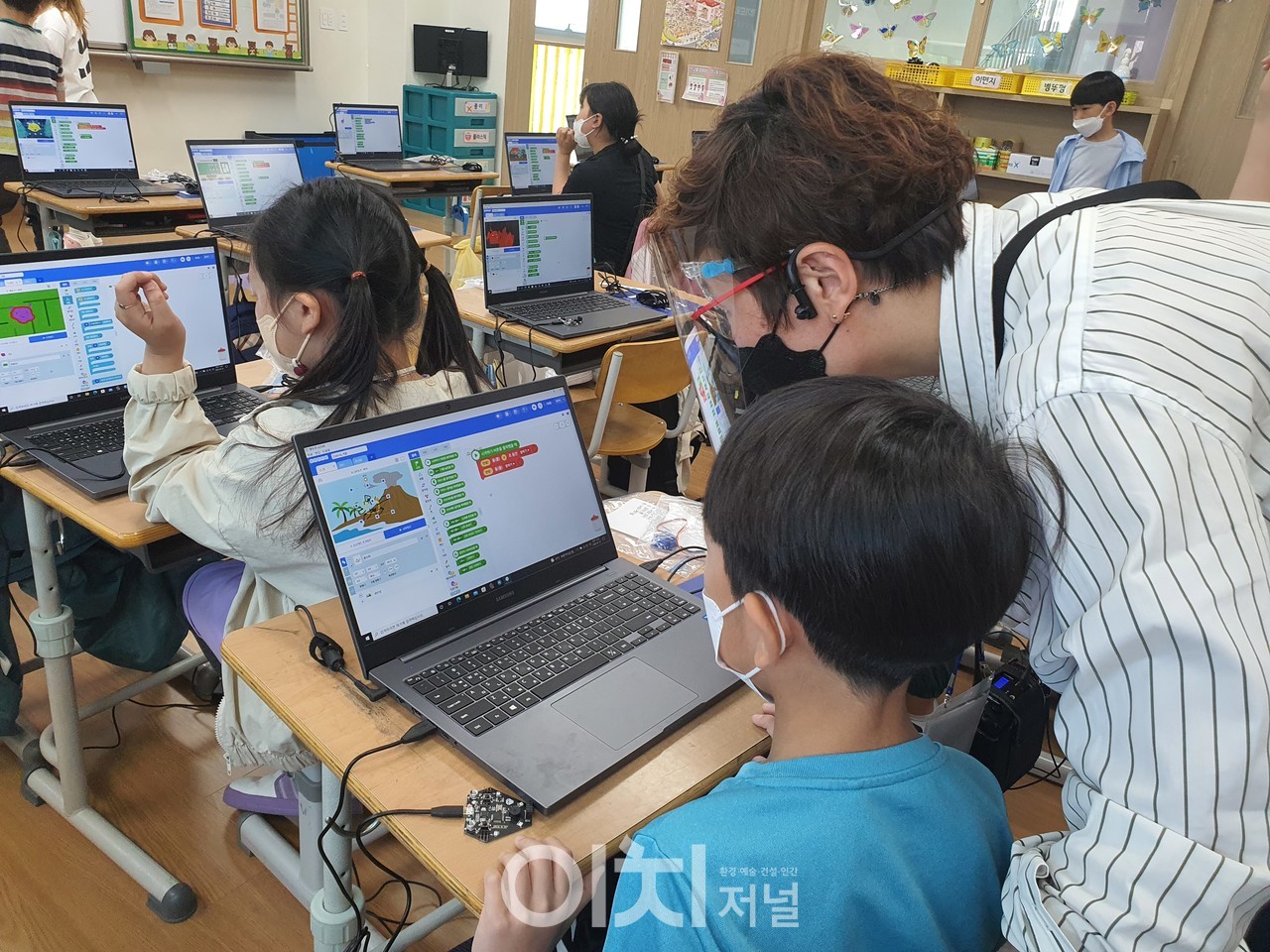 수원 송림초 '미래교육프로그램 다이어보드 LED로봇 코딩' 수업 