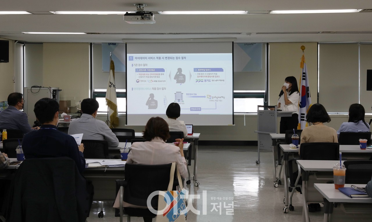 청년 복지포인트 공공 마이데이터 서비스 적용 보고회 (자료제공 : 경기도)