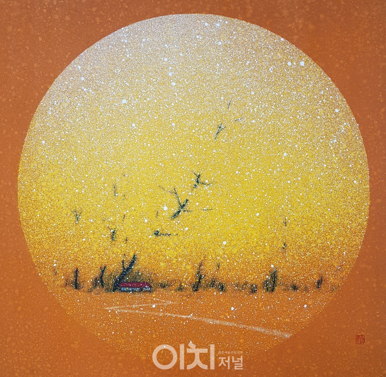 작 품 명: 꿈에 물들다 크 기: 91×91재 료: Mixed Media 제작연도: 2021