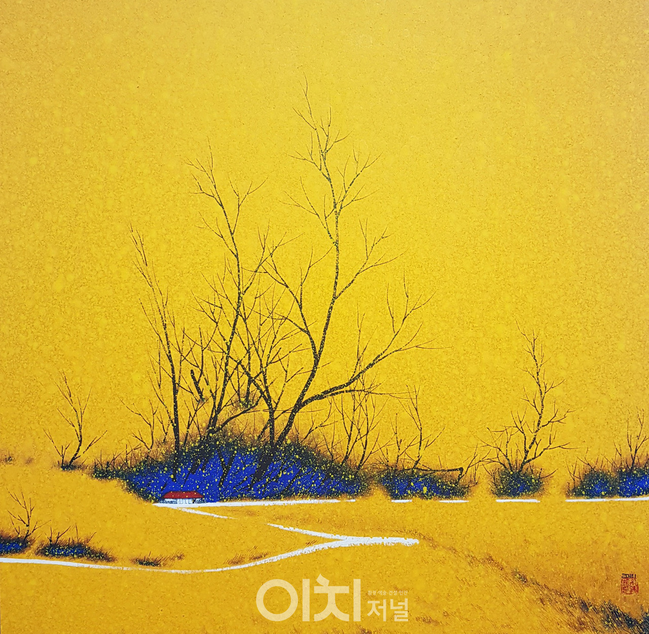 작 품 명: 꿈에 물들다 크 기: 60.6×60.6재 료: Mixed Media 제작연도: 2021