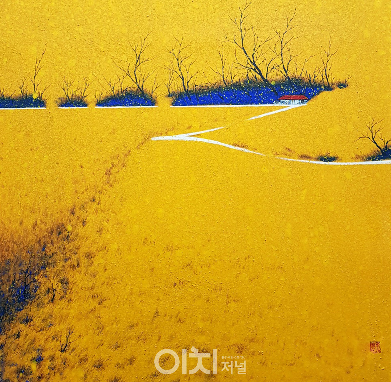 작 품 명: 꿈에 물들다 크 기: 60.6×60.6재 료: Mixed Media 제작연도: 2021