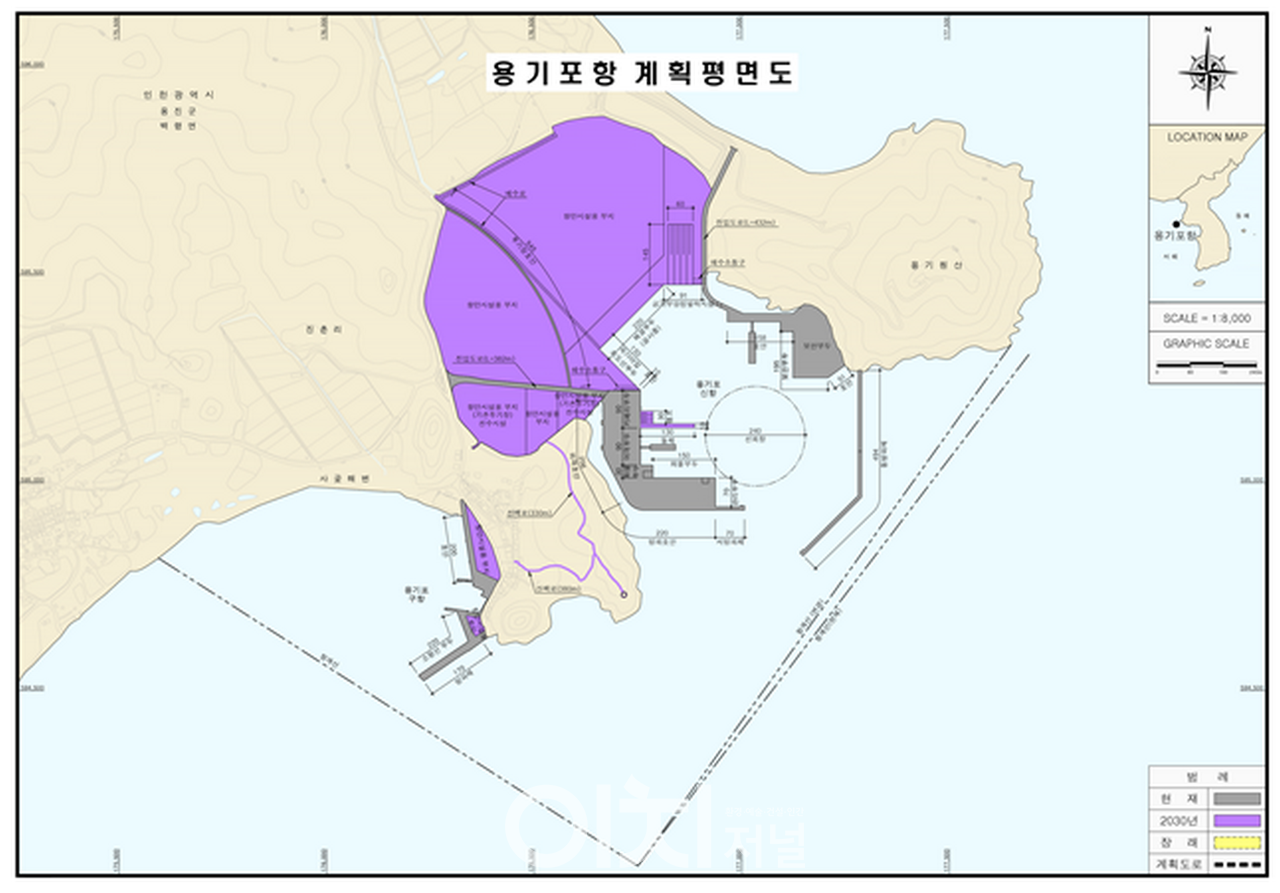 용기포항 계획평면도