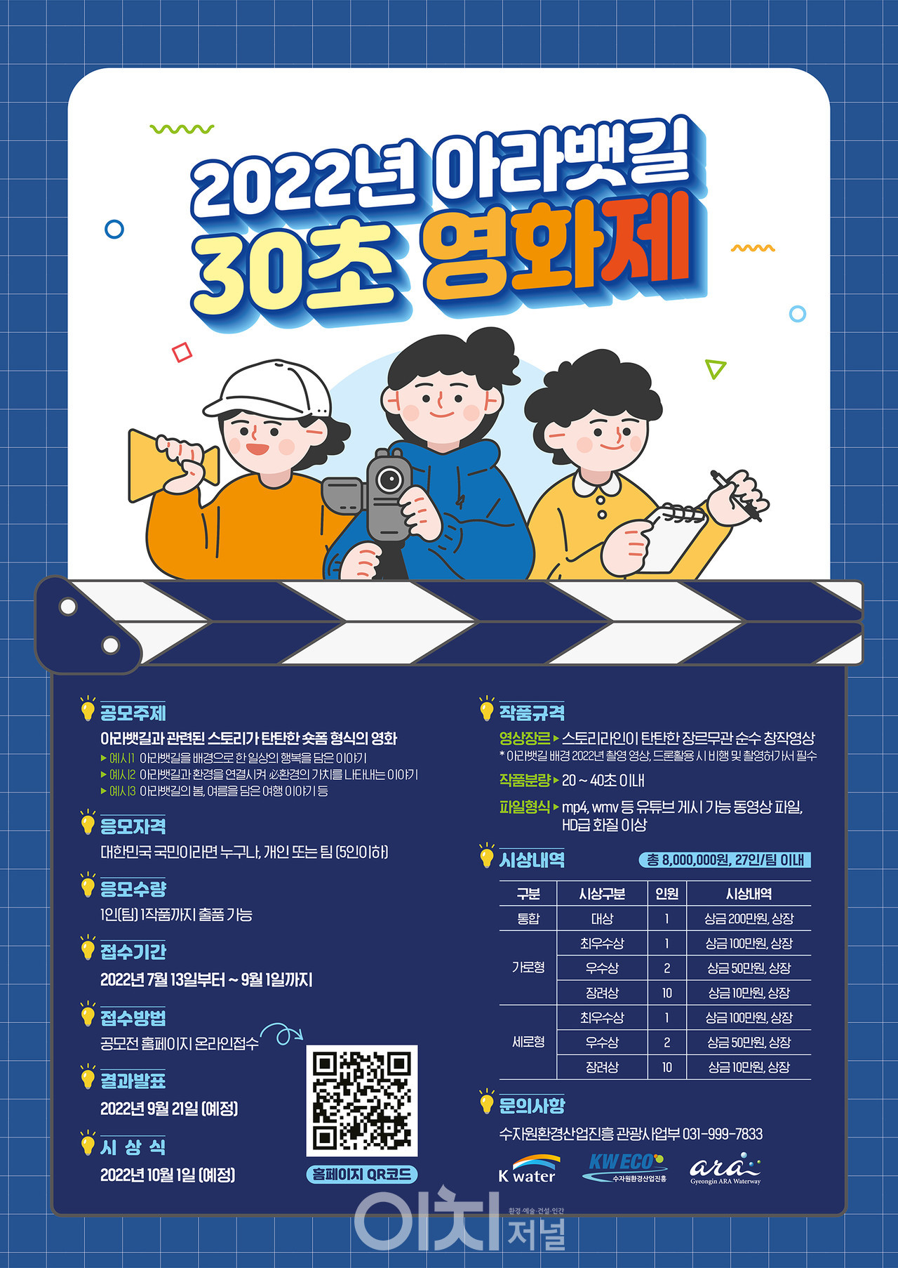 ‘2022년 아라뱃길 30초 영화제’ 포스터 (자료제공 : 수자원환경산업진흥)