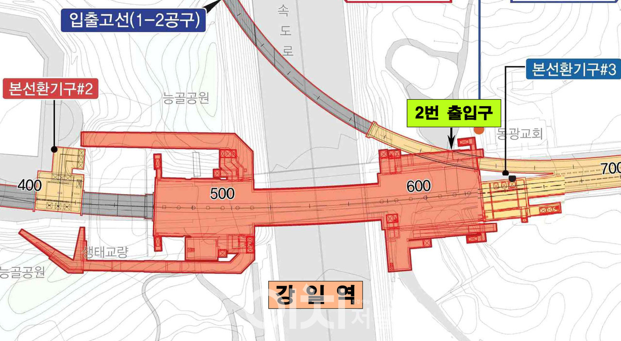 강일역 평면도 (자료제공 : 서울시)