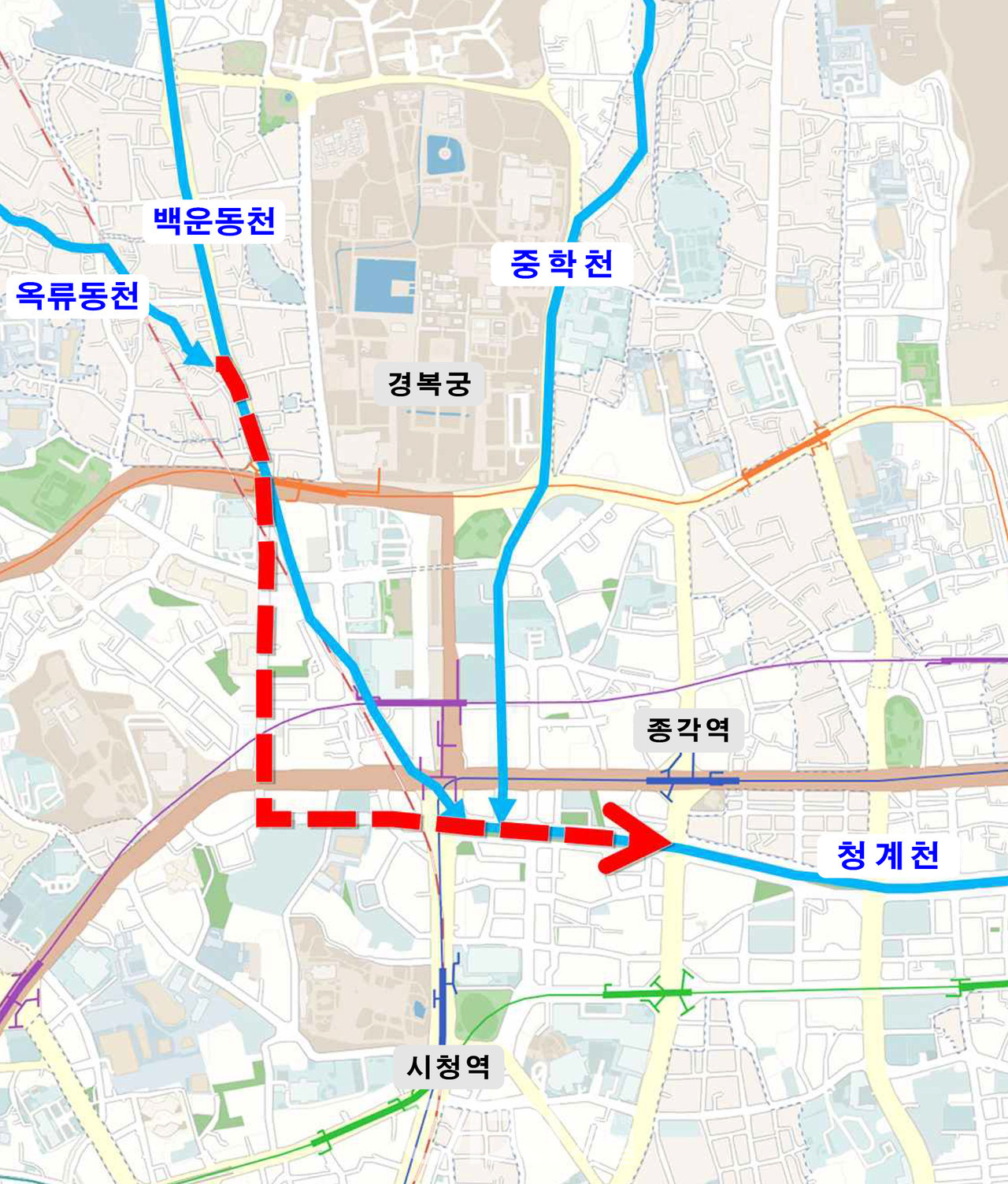 광화문 일대 빗물배수시설 (자료제공 : 서울시)