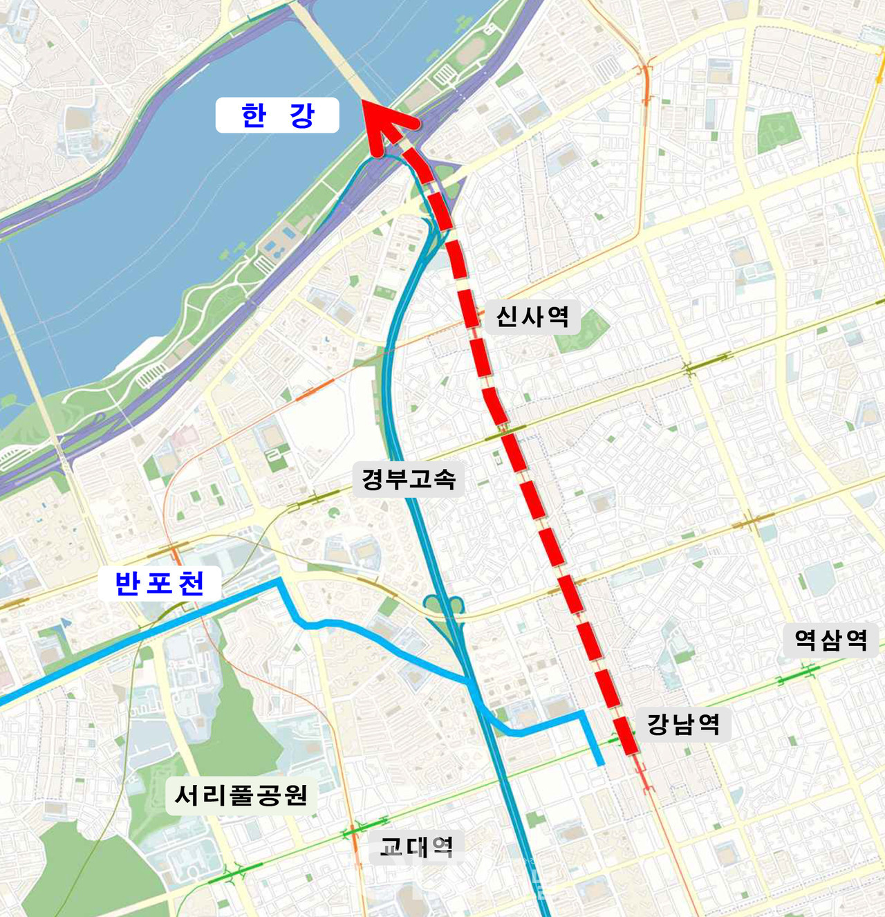 강남역 일대 빗물배수터널 (자료제공 : 서울시)