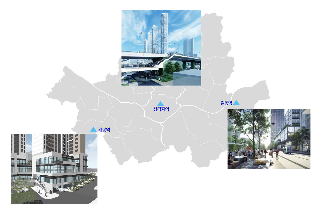 대상지 선정 현황 및 조감도(안) (자료제공 : 서울시)