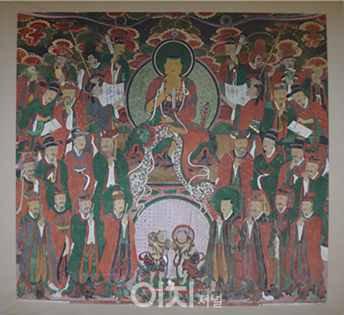 진주미륵암지장시왕도 (자료제공 : 경상남도)